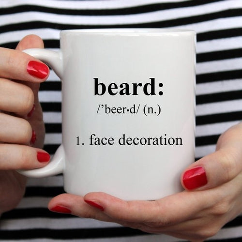 Hrnček na kávu s motívom fúzov, Vtipný hrnček, Darček pre neho - brada.sk